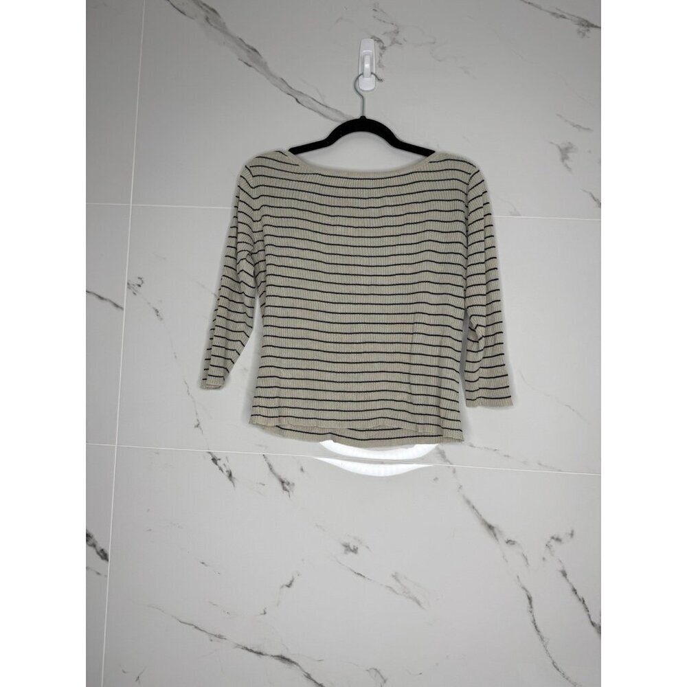 Striped Women's Top - Black and Cream